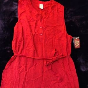 Red Linen Dress